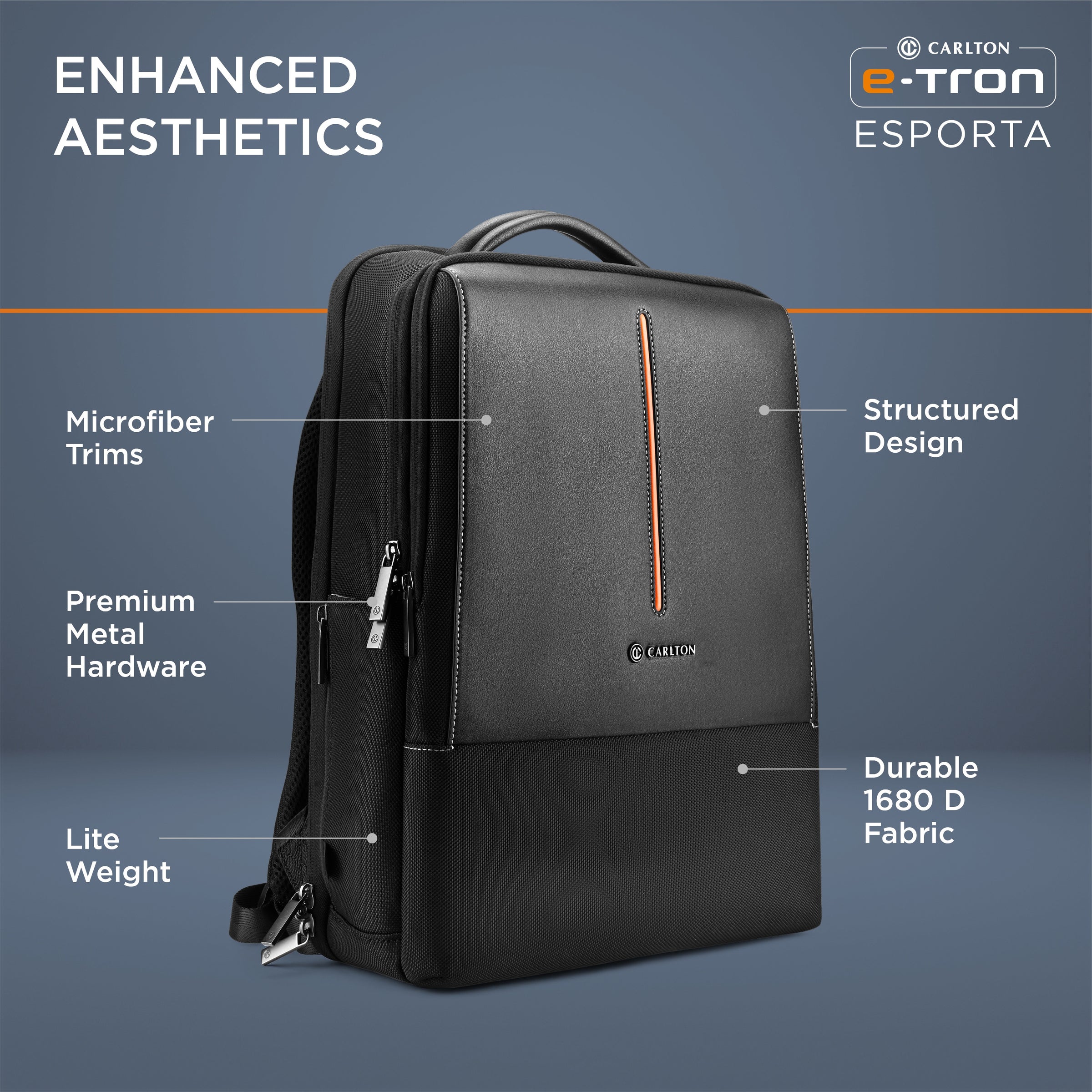 CARLTON ESPORTA LP BACPACK JET BLACK – Carlton Bags India