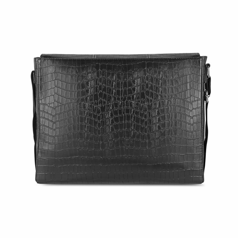Topaz Messenger Croc Black