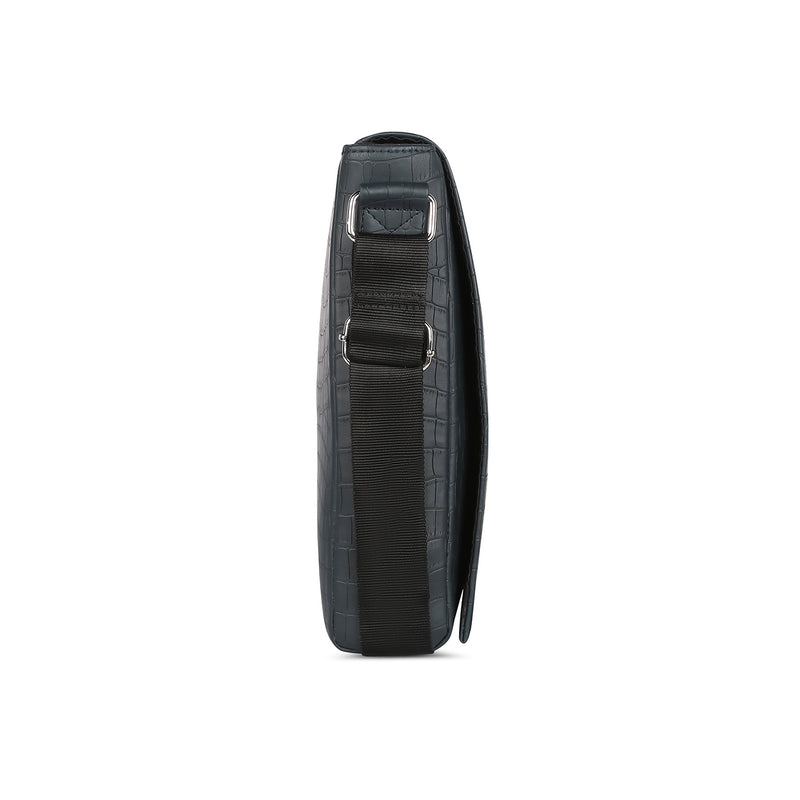 Topaz Messenger Croc Black