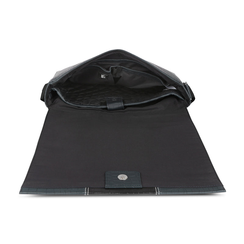 Topaz Messenger Croc Black